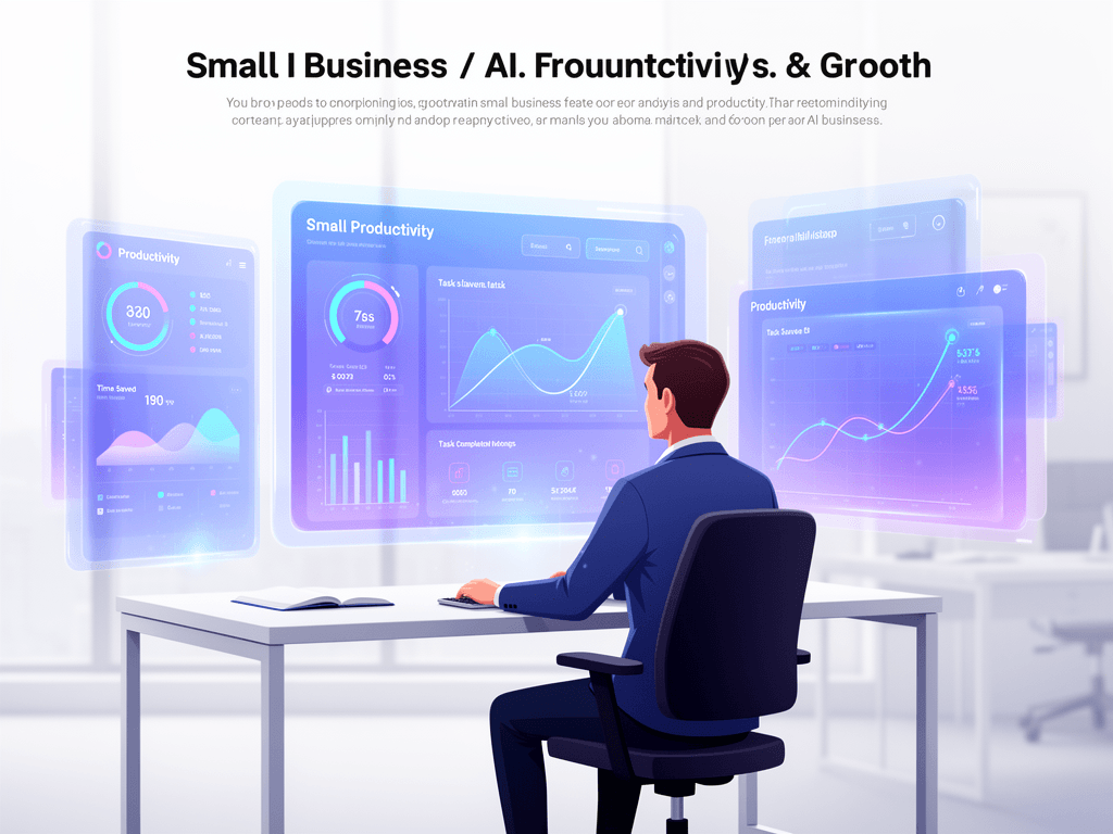 AI productivity tools dashboard for small business owners